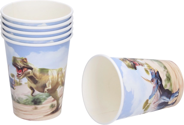 Dino Paper Party Cups 250 ml (6 pcs)