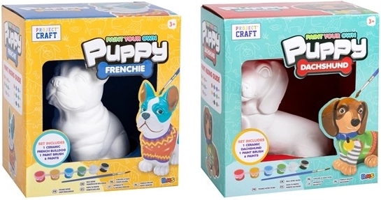 Kit créatif pour peindre une figurine en céramique – chiot