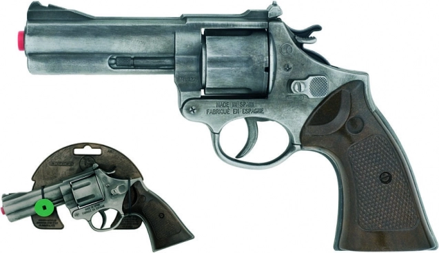 Revolver de police collection Gold, métallique argenté, 12 coups