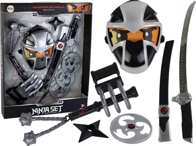 Ninja Warrior Set Zwaard Maska Shuriken Schijven Klauwen Cluster