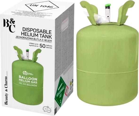 Bouteille d’hélium jetable pour gonfler jusqu’à 50 ballons