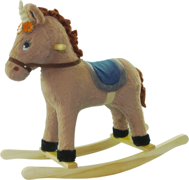 Licorne à bascule avec effets sonores – marron