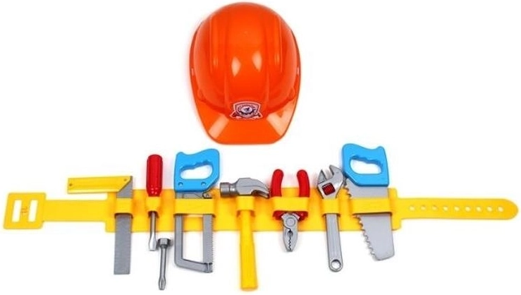 TechnoK kinderspeelgoed gereedschapset met gereedschapsriem en bouwhelm