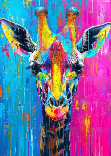Enjoy Puzzle Painted Giraffe 1000 Pieces