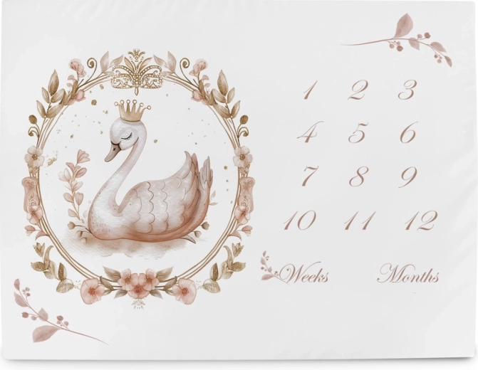 Ceba Baby milestone photo mat Basic Glamour Style 92 × 72 cm
