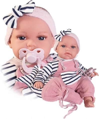Poupée réaliste bébé Antonio Juan Toneta avec sons et corps en tissu doux - 34 cm