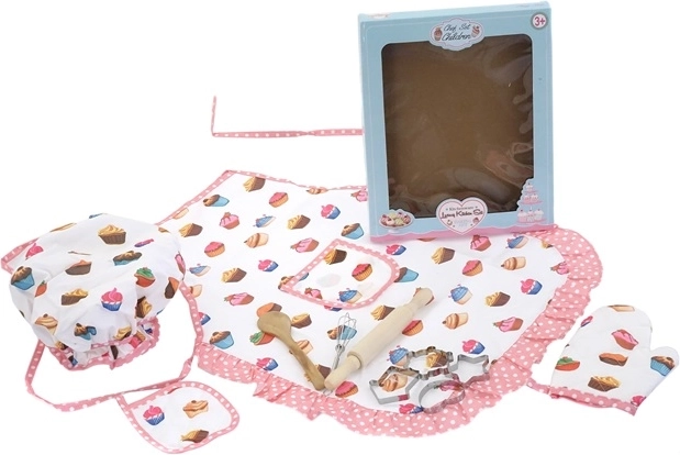 Kids' cooking set with apron and accessories