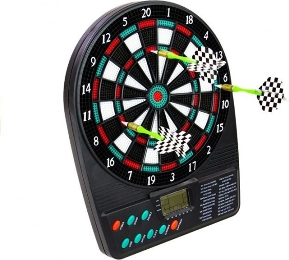 Elektronisch dartbordspel met een 20 cm schijf op batterijen