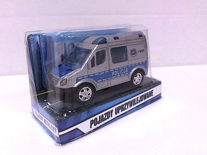 Mini fourgon de police 8 cm