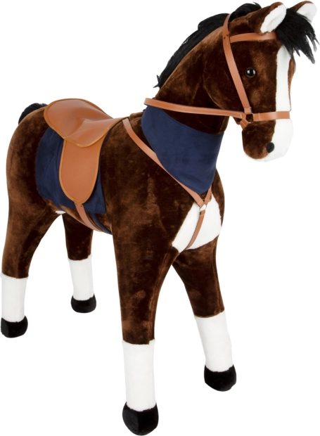 Cheval à bascule XL brun avec son