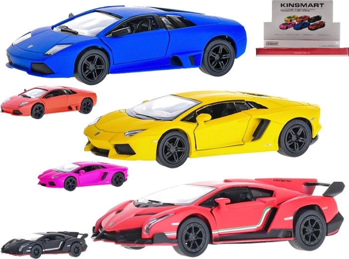Kinsmart Lamborghini modèle de voiture en métal 1:36 avec retour en arrière et portes ouvrantes
