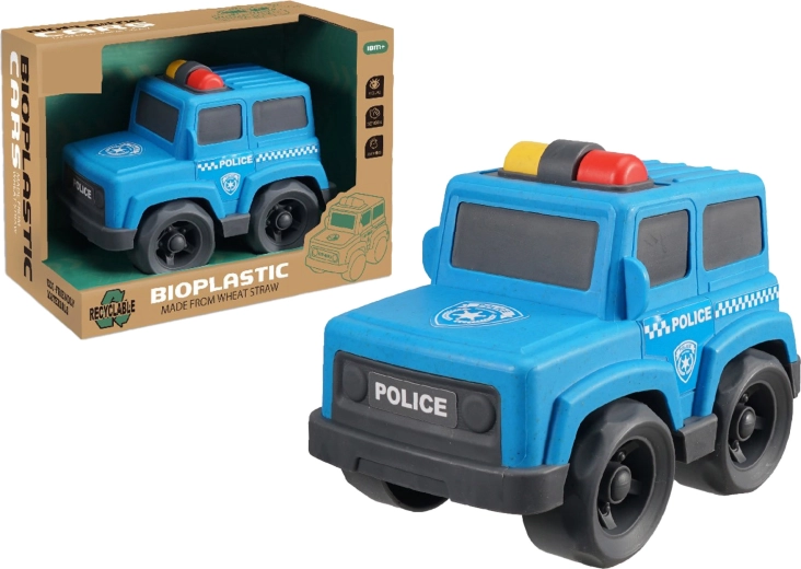 Voiture de police en bioplastique 17 cm