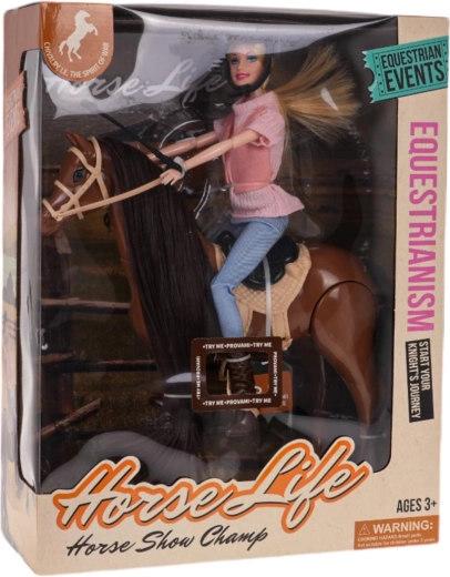 Puppet on a Horse with Accessories