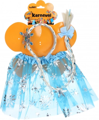 Carnival set - princess blue skirt with headband