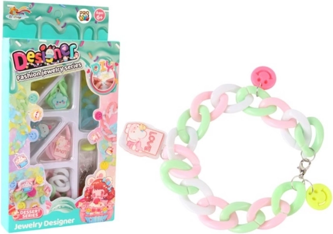 Akademia mody – kit de création de bracelet pastel avec breloques
