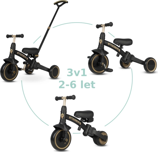 Qplay Stager 3-in-1 Platinum Tricycle for Children 2–6 Years