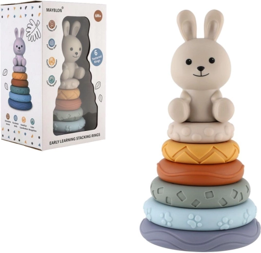 Stacking pyramid with bunny, 6+ months