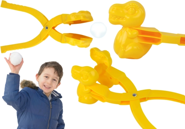 Snow Maker – dinosaur snowball maker, yellow