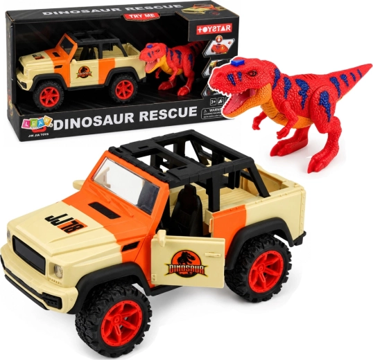 Off-road vehicle with T-rex dinosaur with lights and sounds