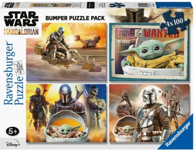 Puzzle RAVENSBURGER Star Wars: Mandalorian 4×100 Teile