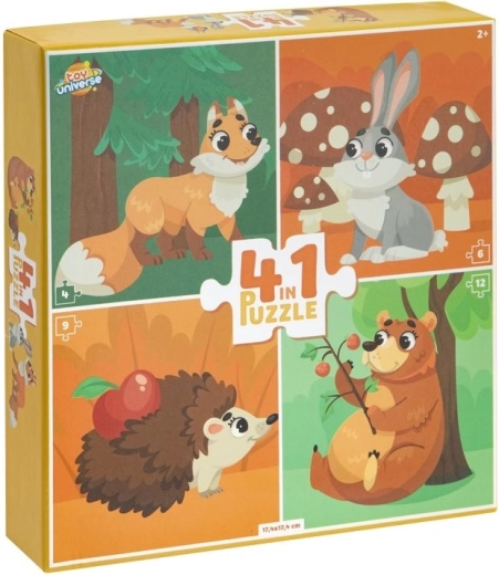 Puzzle animaux de la forêt 4-en-1 TOY UNIVERSE