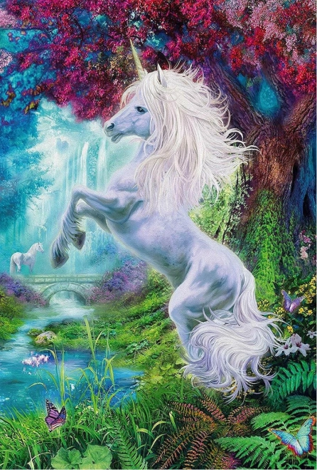 Puzzle Licorne dans le jardin enchanté 60 pièces