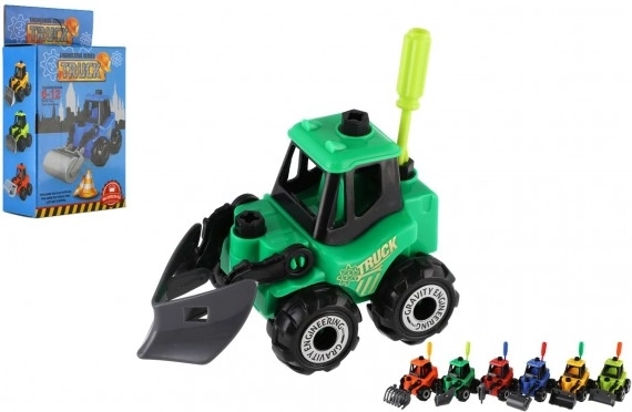 Mini voiture de construction à visser avec tournevis