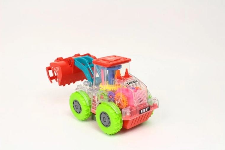 Transparante batterijtractor voor kinderen
