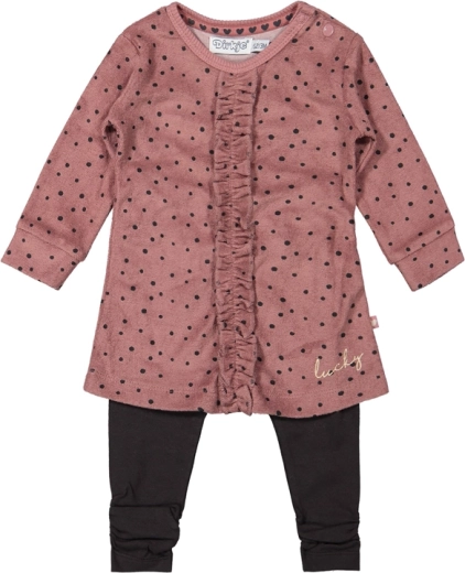 Ensemble Dirkje robe et legging à pois irréguliers pour filles