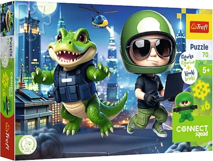 Puzzle Connect Mark 70 pièces avec figurine