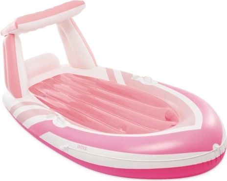 Inflatable Lounger with Canopy 257 × 135 cm
