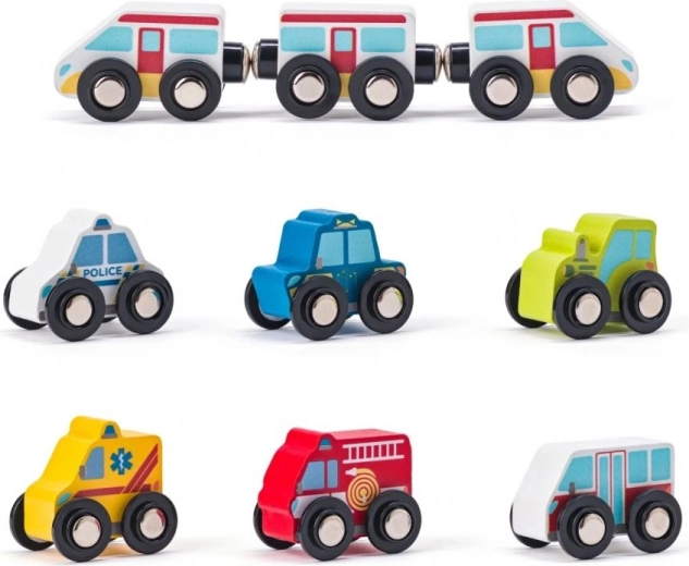 Voertuigen op wieltjes en magnetisch treintje