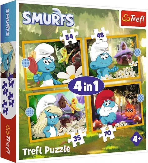 Puzzle Les Schtroumpfs – Vie au village 4-en-1