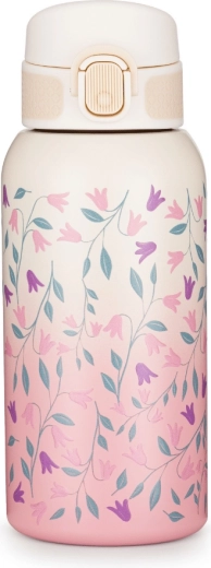 Petite&Mars Edelstahl-Thermoflasche mit Trinkhalm 500 ml Delicate Flowers