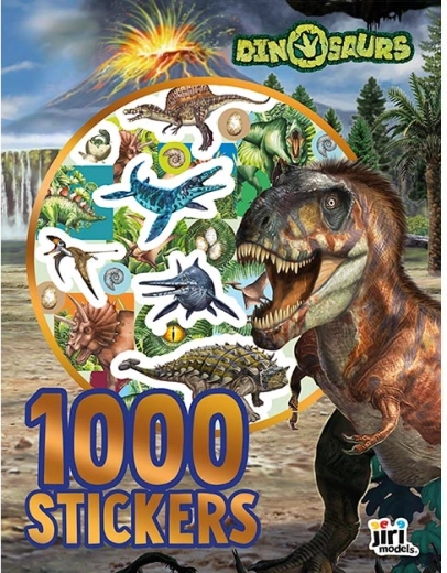Cahier avec 1000 autocollants de dinosaures