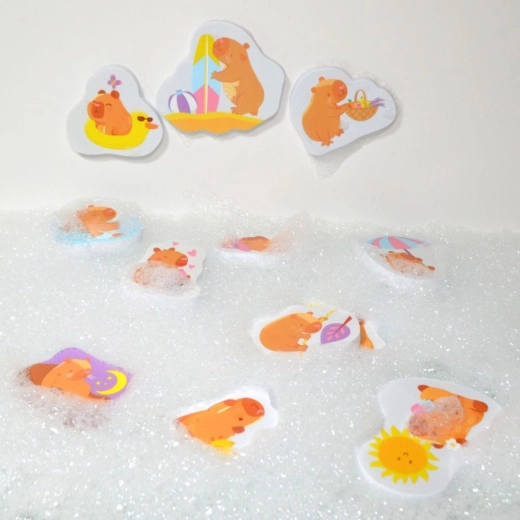 Motifs de capybaras colorés