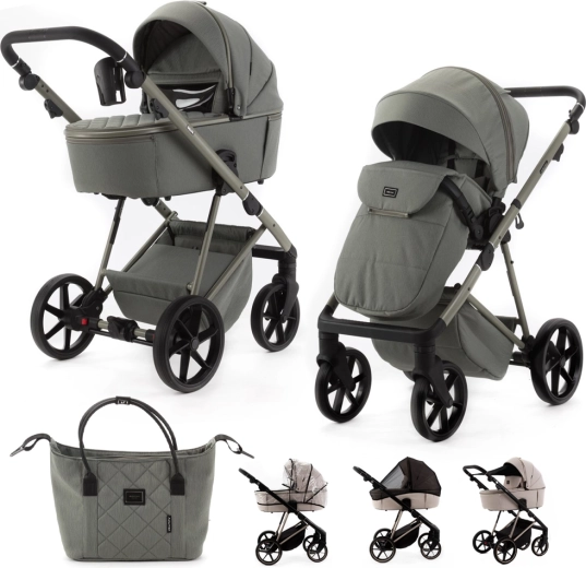 Poussette combinée Adamex Delta Natura salvia