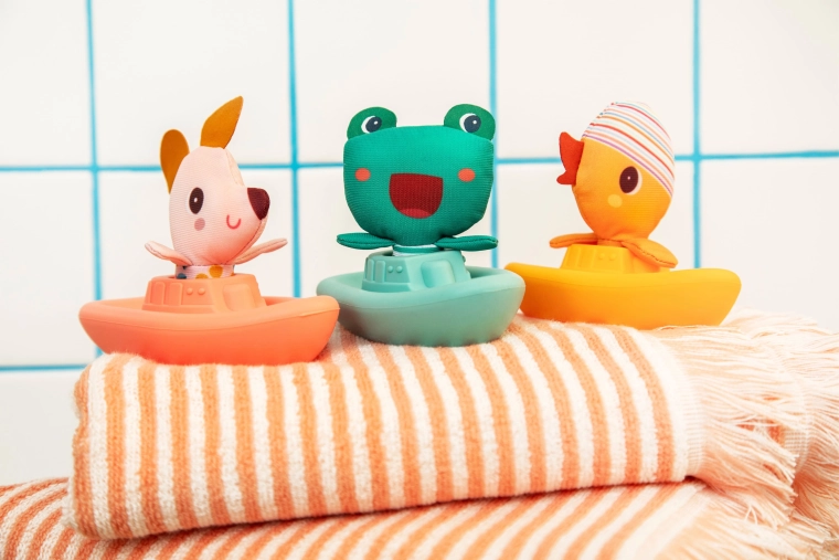 Lilliputiens Bateau de bain avec la grenouille James
