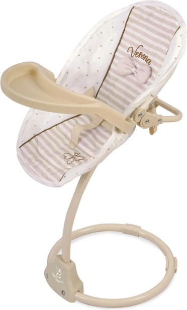 Chaise haute et balançoire multifonction pour poupées 3-en-1 Verona