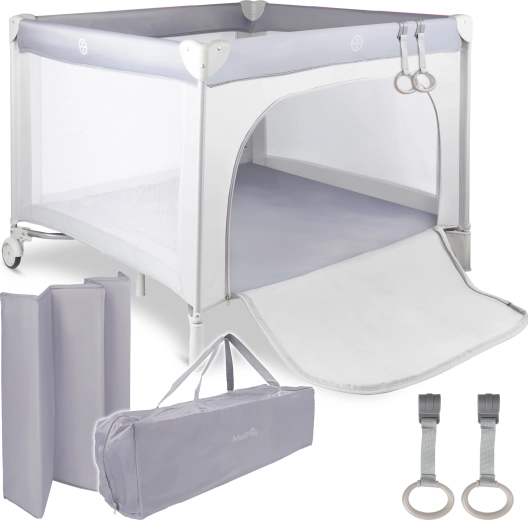 Parc de voyage pour enfants Zoni gris