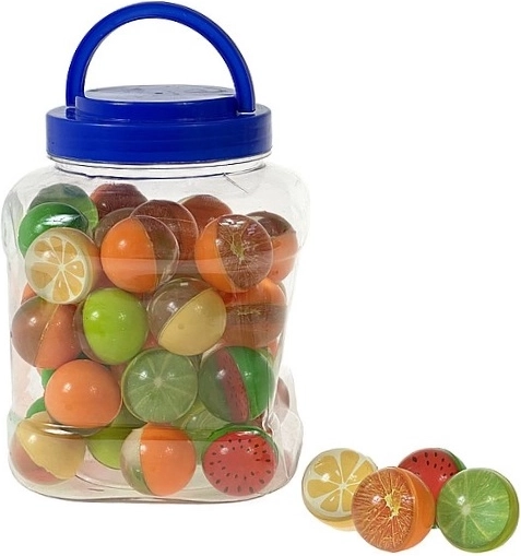 Fruit Bouncy Ball 3 cm in a Jar