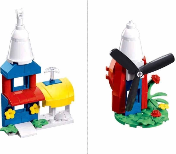 Construction 6 en 1 : de la petite maison au moulin à vent