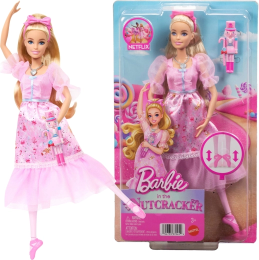 Barbie Casse-Noisette – ballerine Clara en chemise de nuit rose