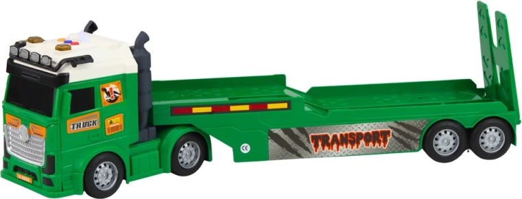 Truck met dieplader en effecten