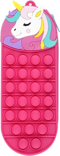 Trousse en silicone avec licorne et pendentif