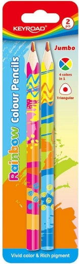 KEYROAD Magic Jumbo Triangular Colored Pencils, 2 pcs