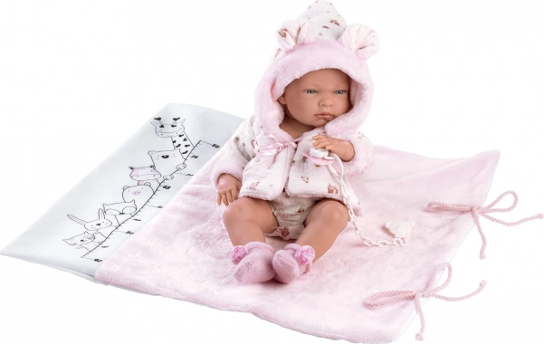 Llorens New Born fille – poupée réaliste avec corps entièrement en vinyle 40 cm
