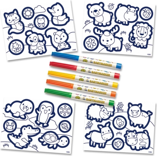Grote stickers met stevige contouren