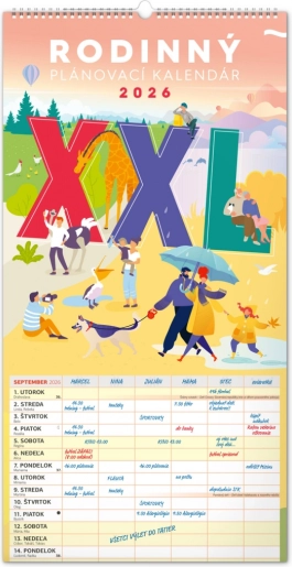 Wandkalender Familienplaner XXL 2026