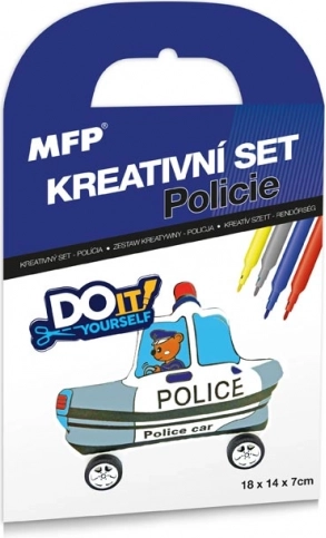 Creatieve set Politie Opblaasbaar auto